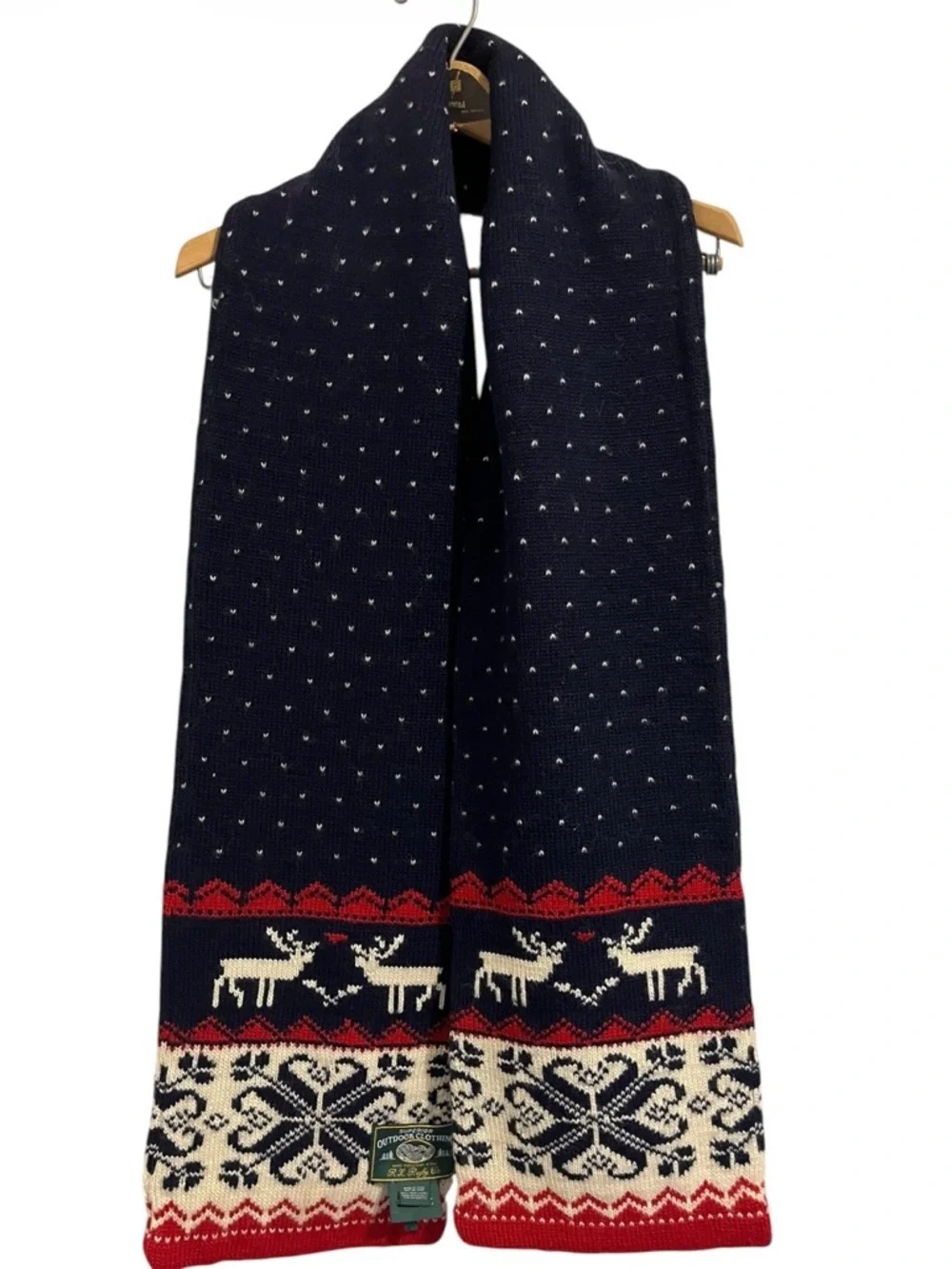 Vintage Rugby Ralph Lauren by Superior Outdoor Clothing Fair Isle Wool Scarf